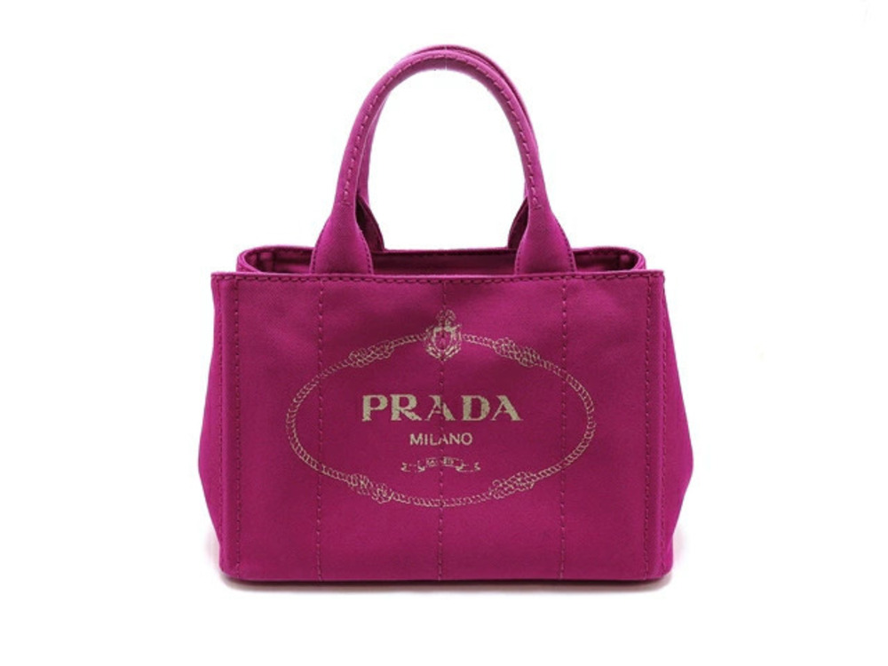 Prada Canapa Bag Shoulder Canvas Pink